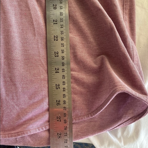 UNTUCKit Men's Casual Red Long Sleeve Pique Polo Button Down Shirt - Picture 5 of 6